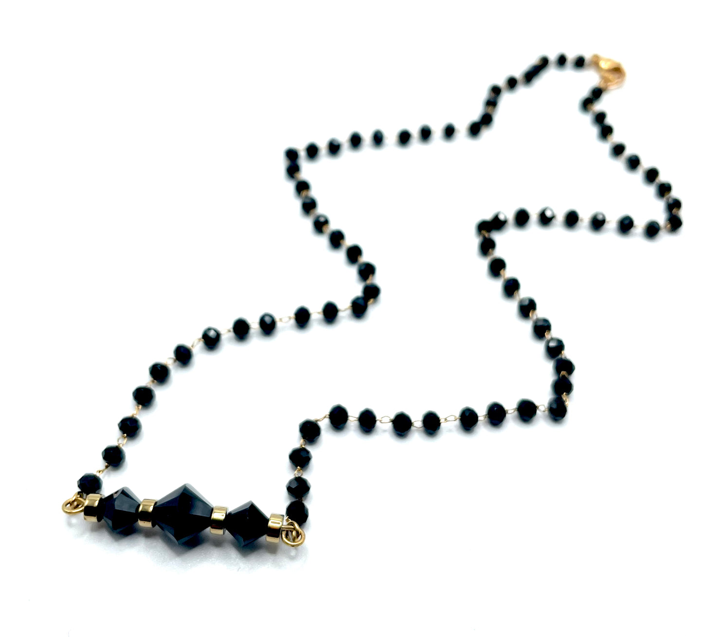 Collana con cristalli neri