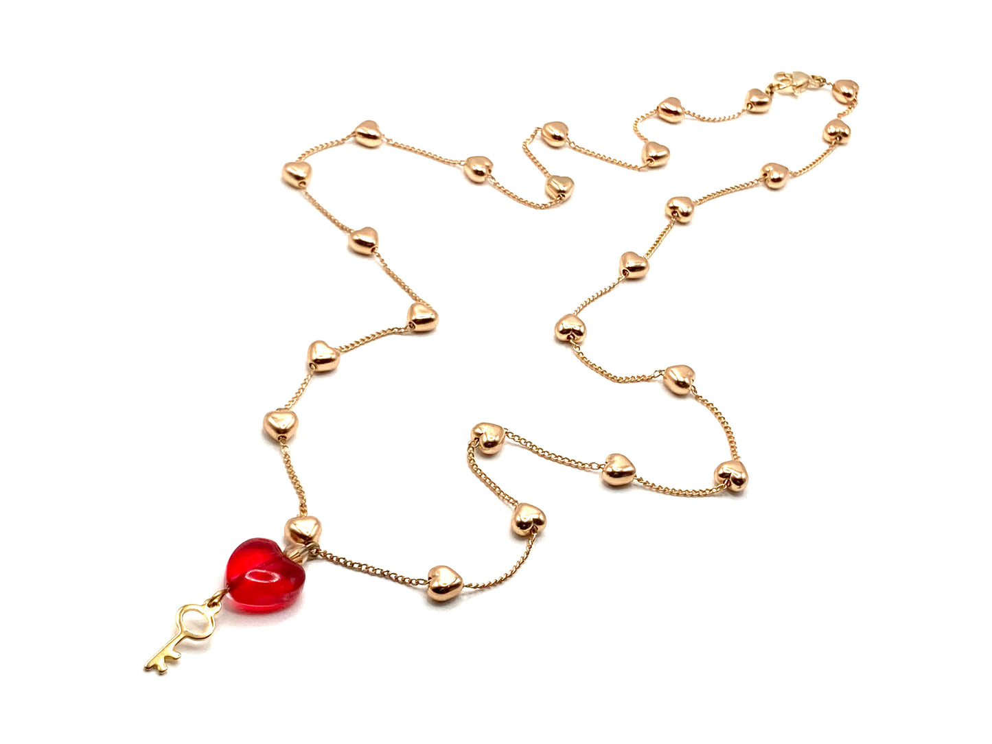 Rosary necklace with steel star