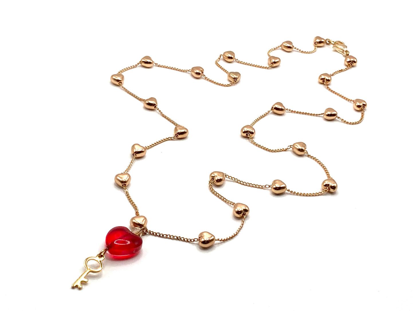 Rosary necklace with steel star