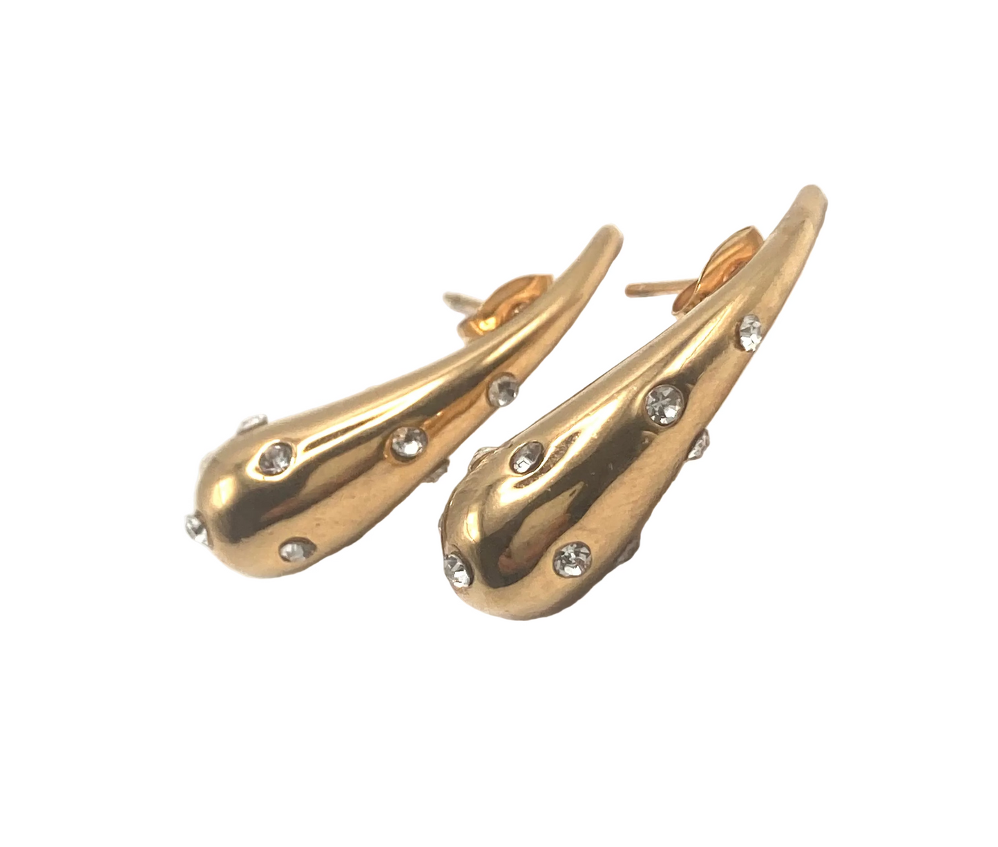 Boucles d'oreilles en forme de cœur en pierre dure