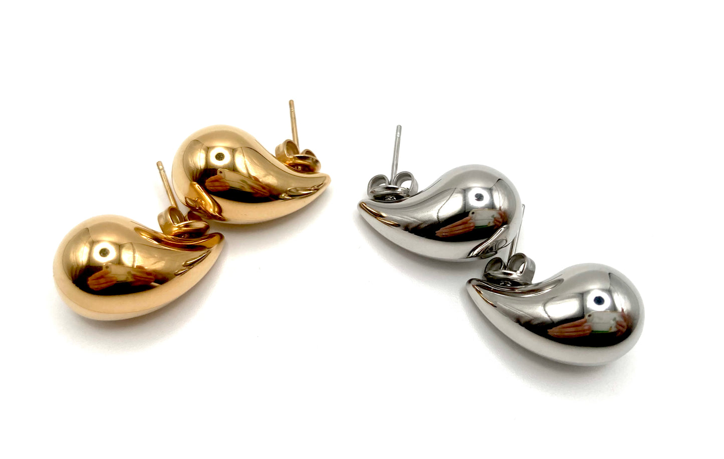 Boucles d'oreilles en forme de cœur en pierre dure