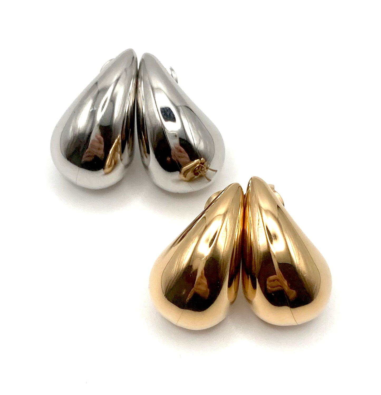 Boucles d'oreilles en forme de cœur en pierre dure