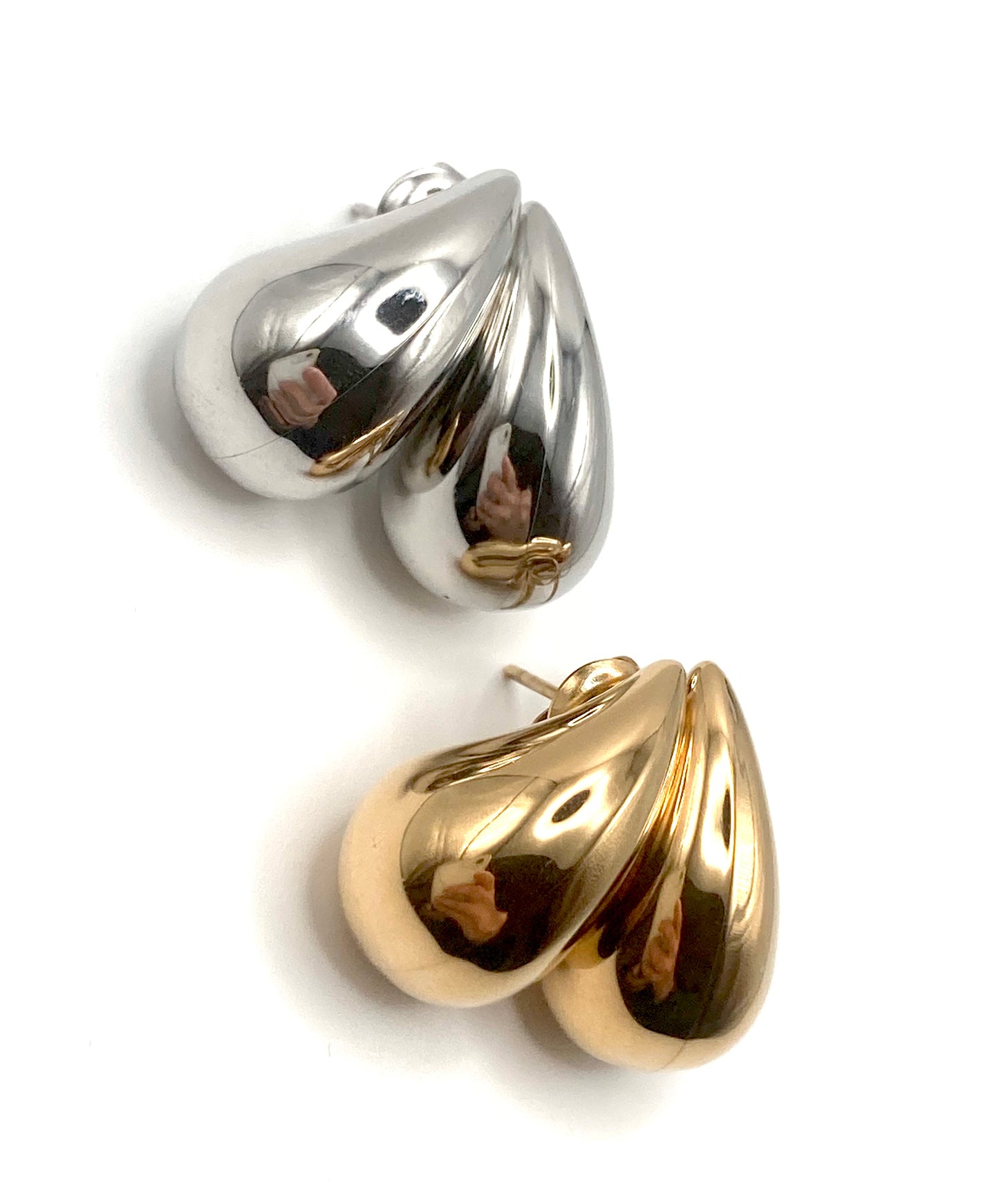 Boucles d'oreilles en forme de cœur en pierre dure