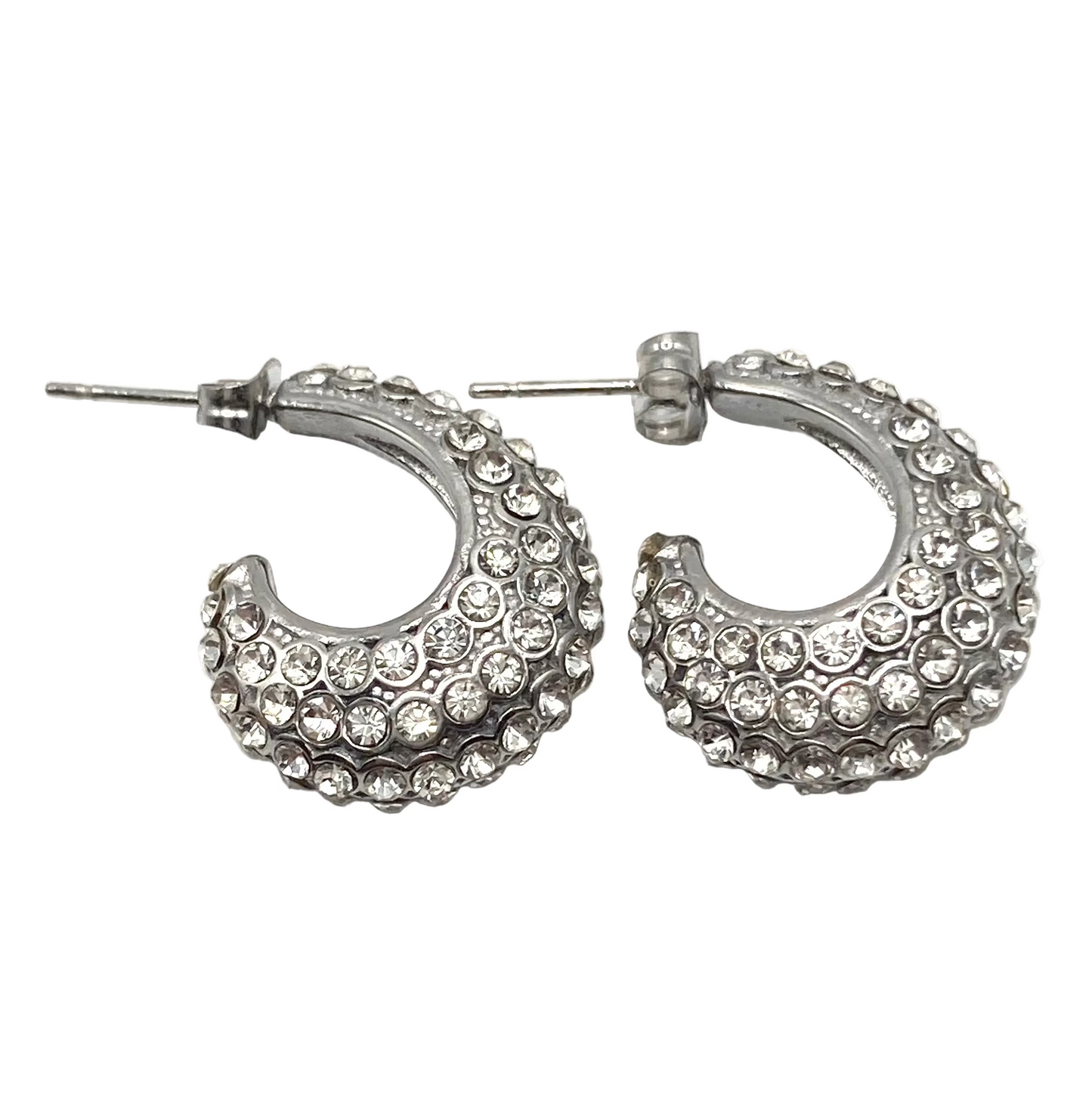Orecchini Acero con strass