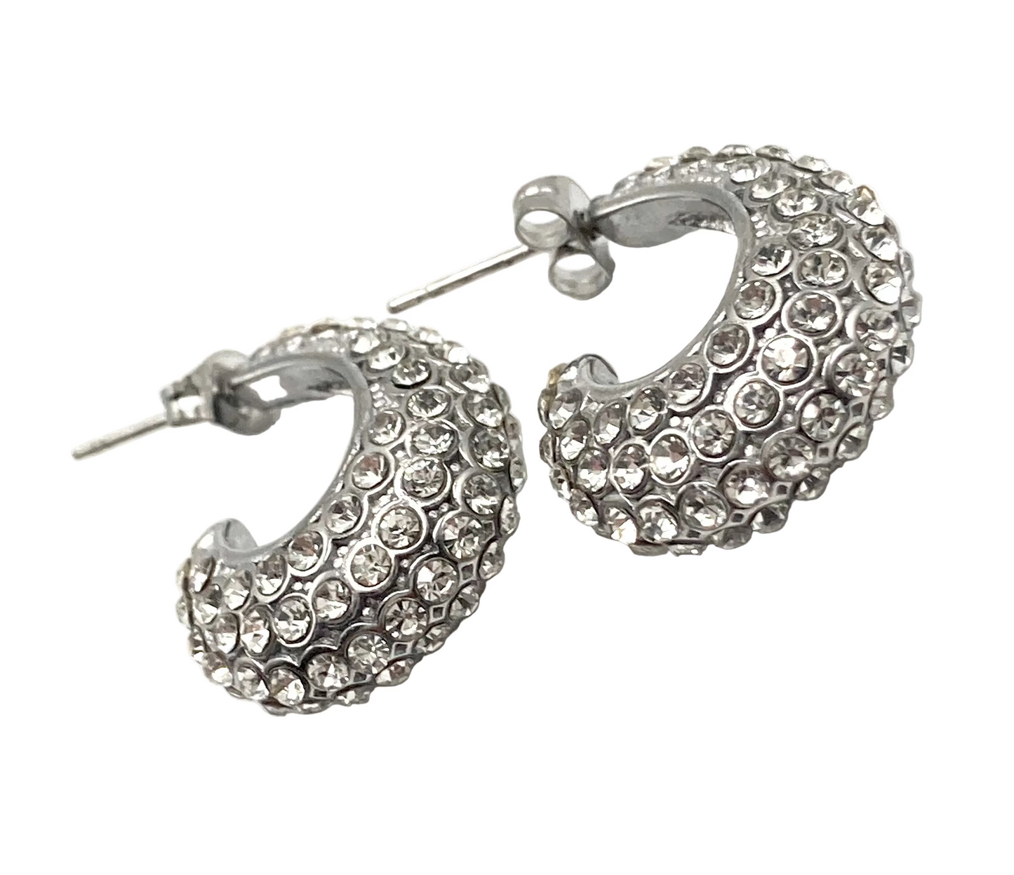 Orecchini Acero con strass