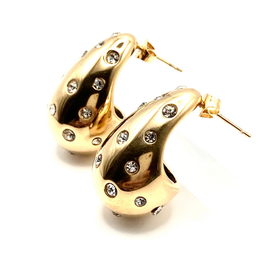 Orecchini a goccia con strass