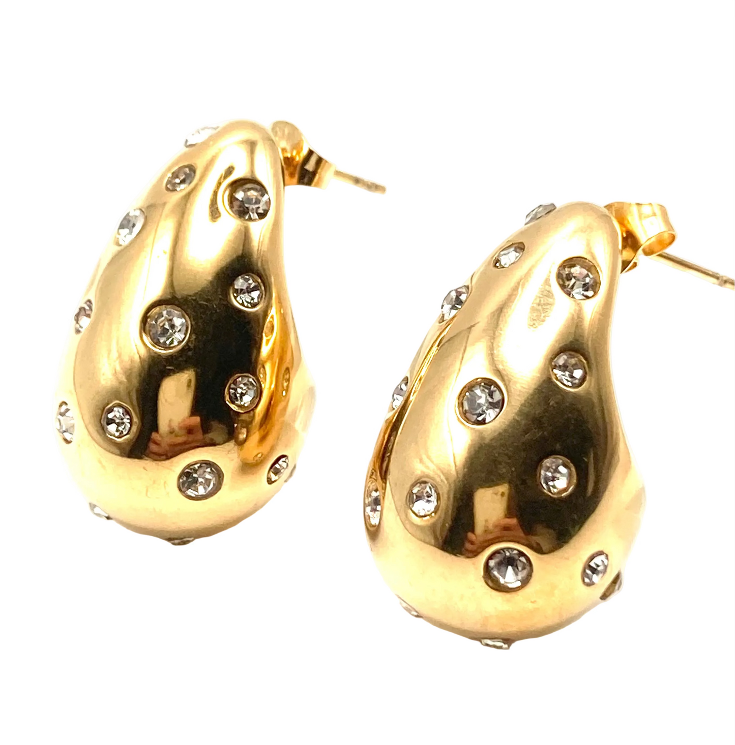 Orecchini a goccia con strass