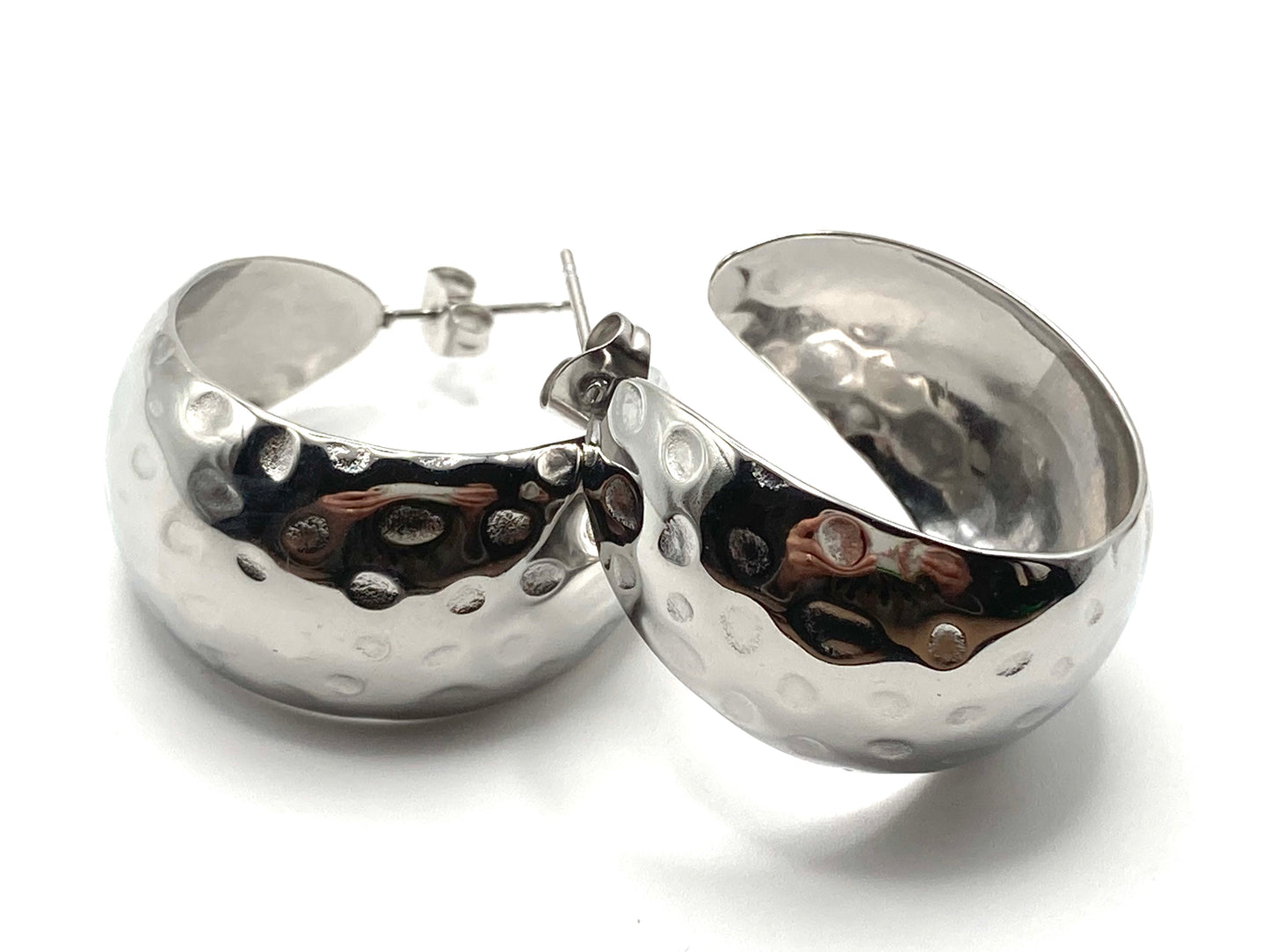 Orecchini a Cerchio Effetto Martellato