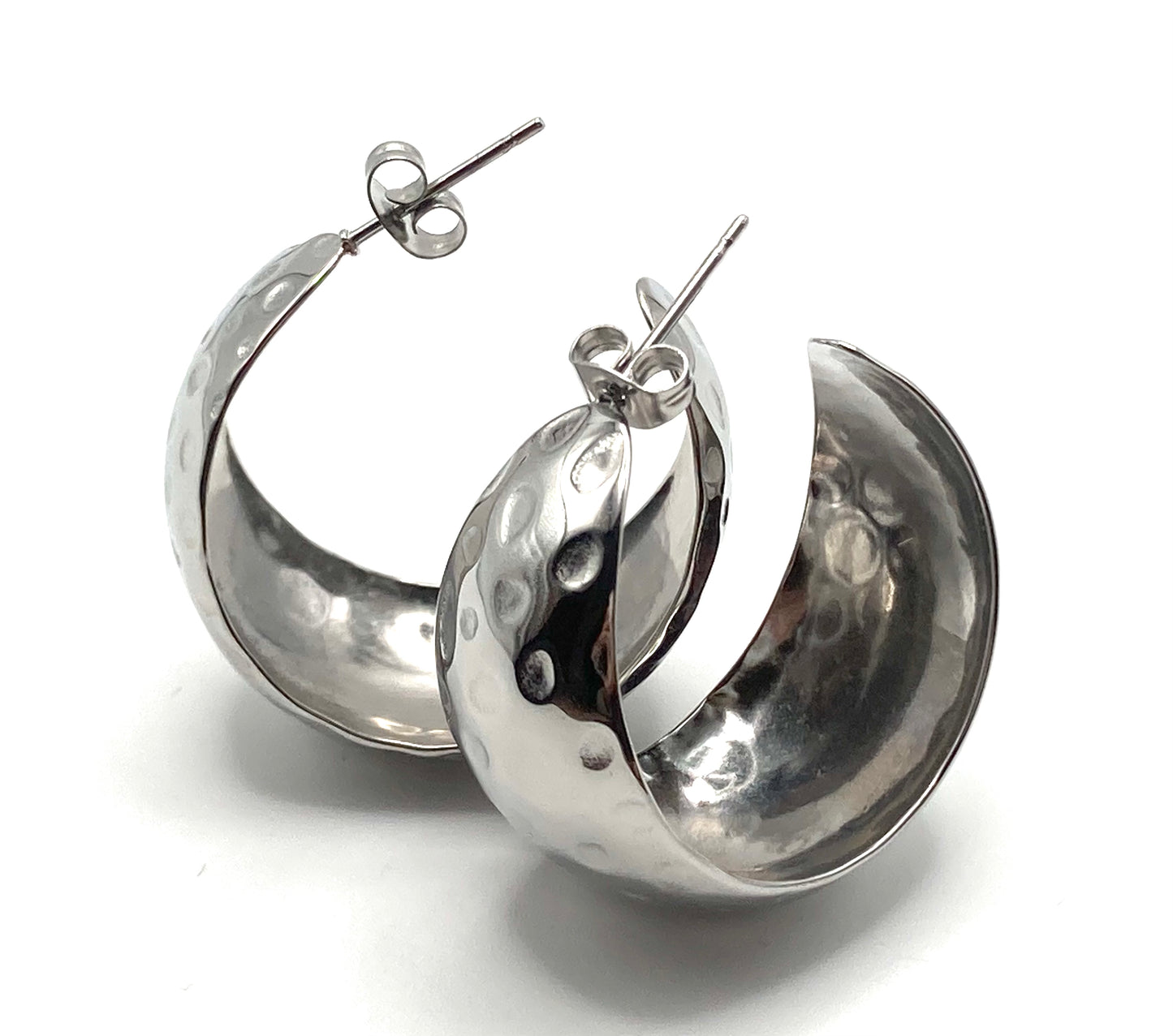 Orecchini a Cerchio Effetto Martellato