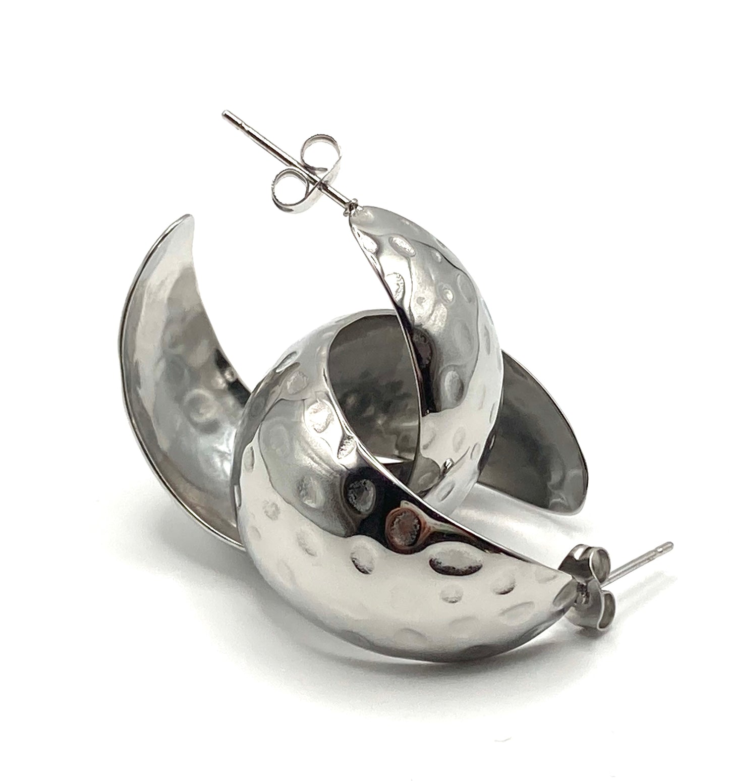 Orecchini a Cerchio Effetto Martellato