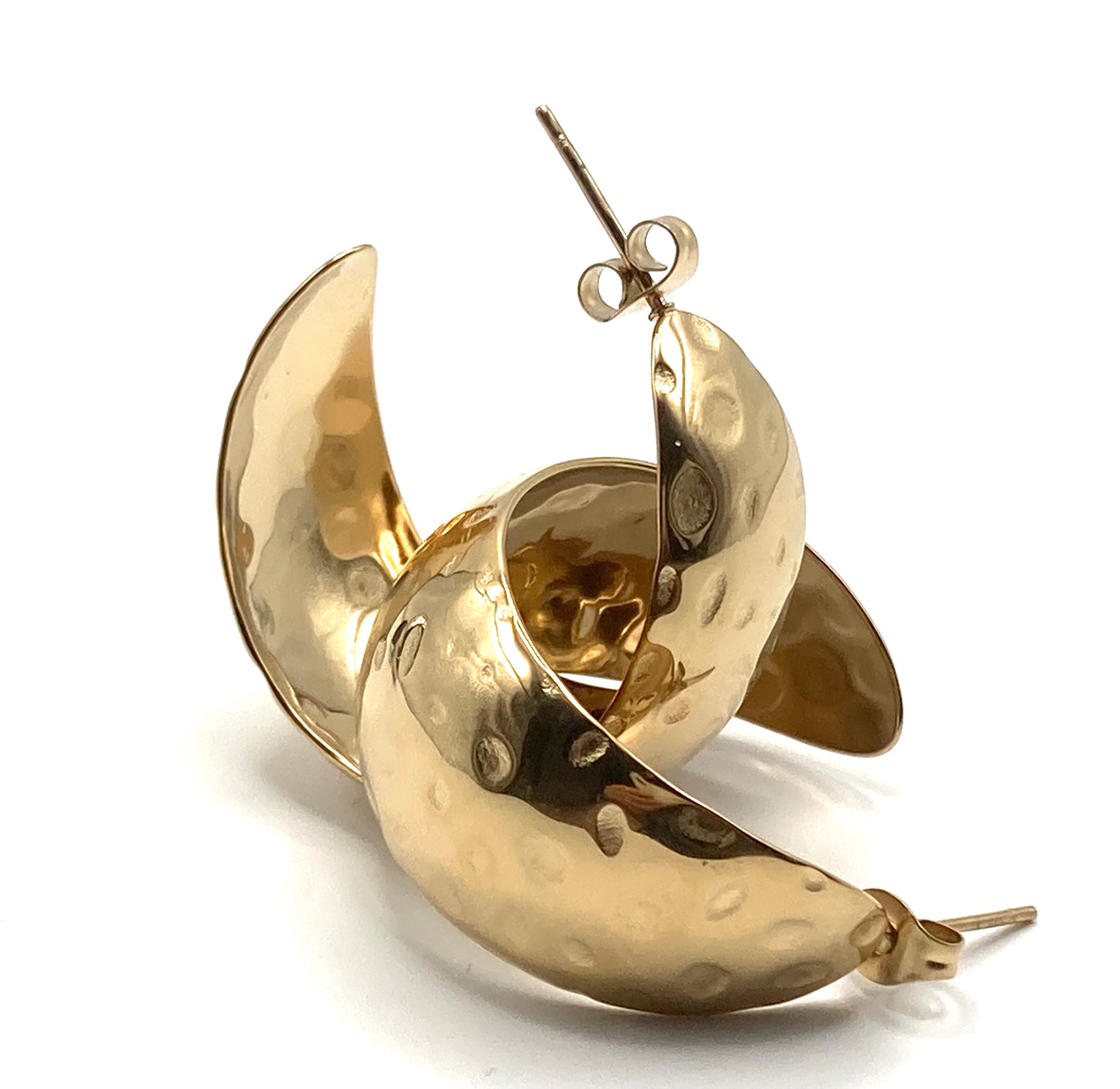 Orecchini a Cerchio Effetto Martellato