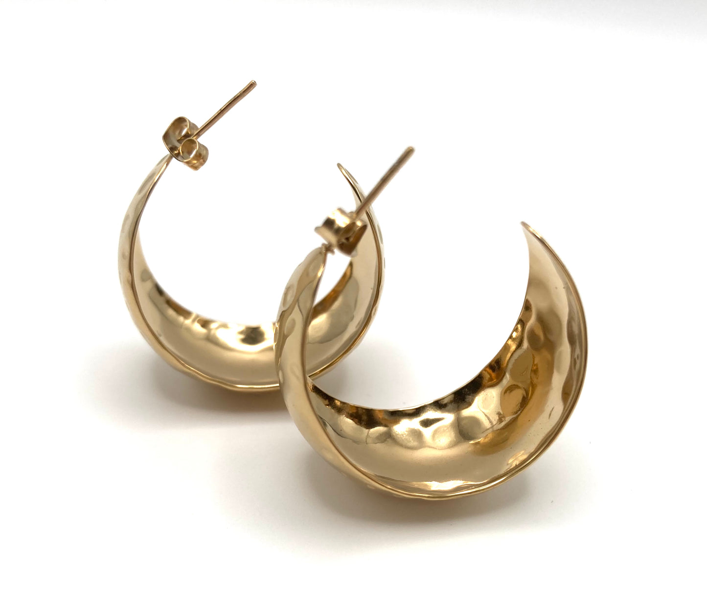 Orecchini a Cerchio Effetto Martellato