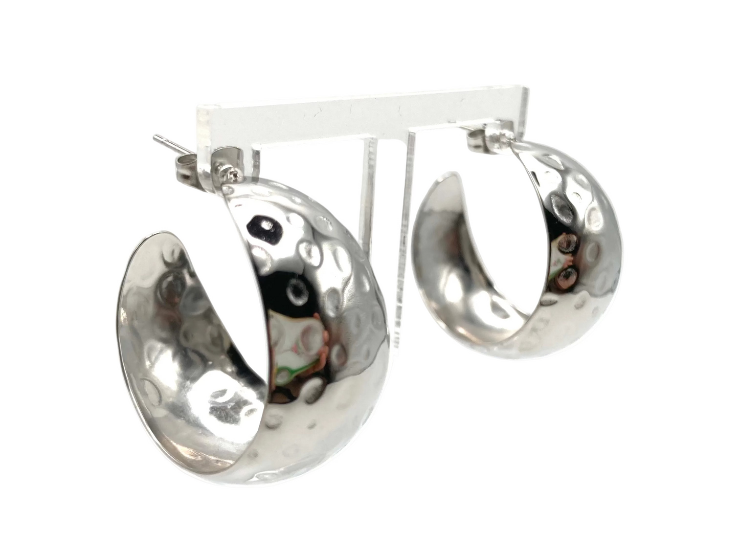 Orecchini a Cerchio Effetto Martellato