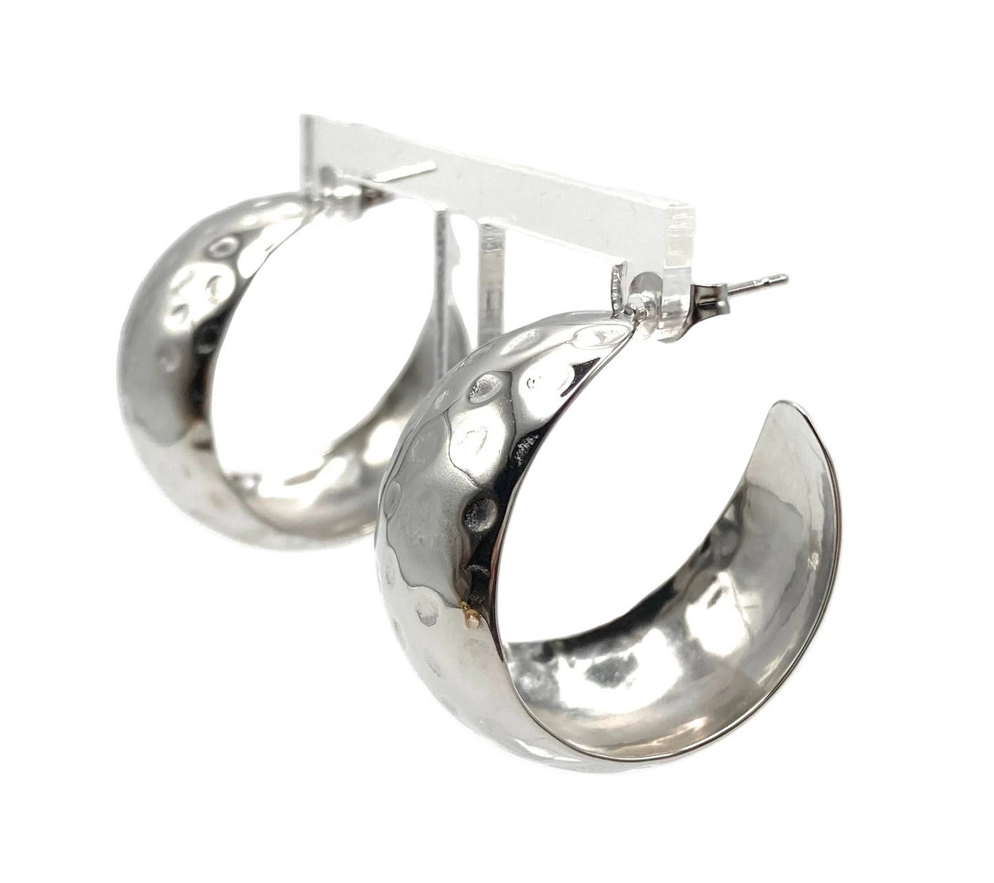 Orecchini a Cerchio Effetto Martellato