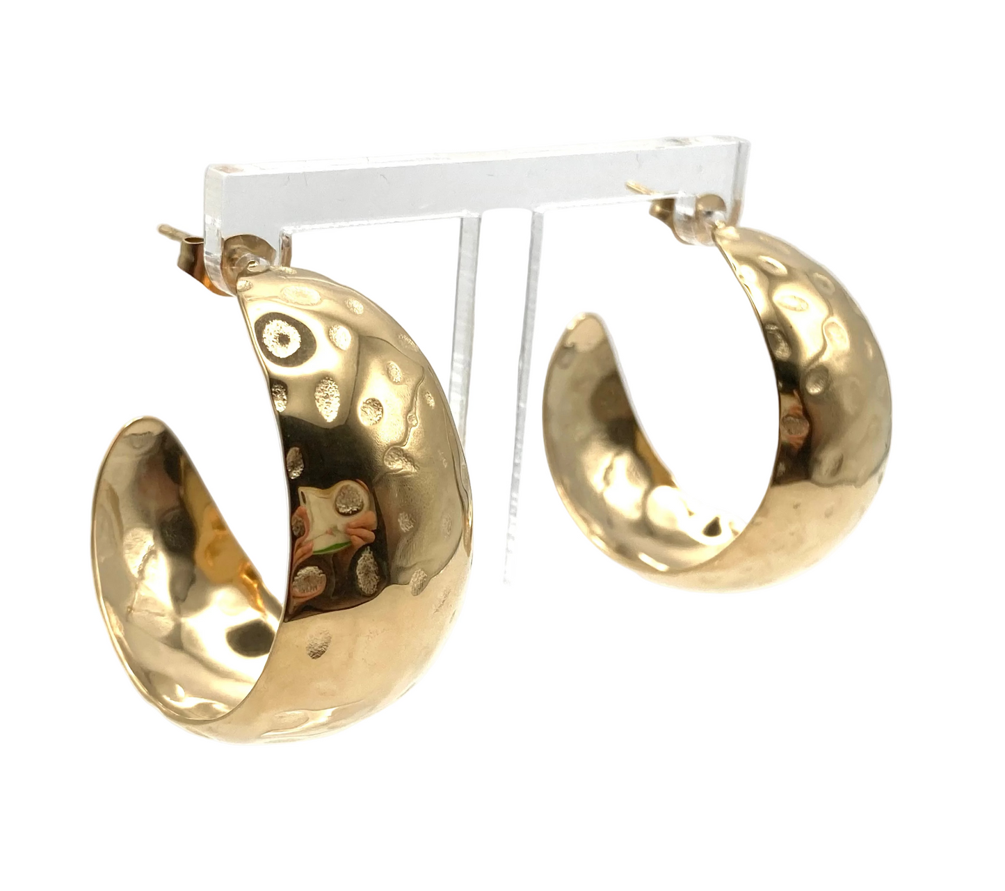 Orecchini a Cerchio Effetto Martellato