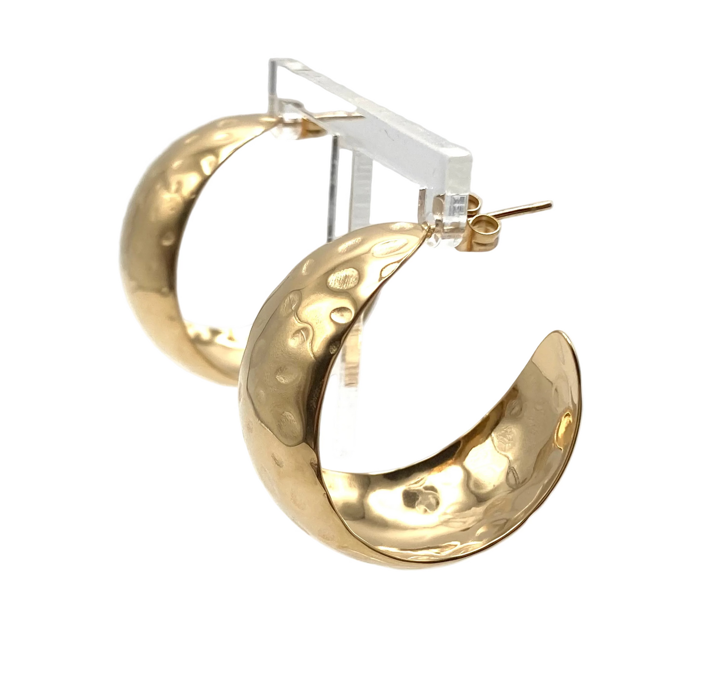 Orecchini a Cerchio Effetto Martellato