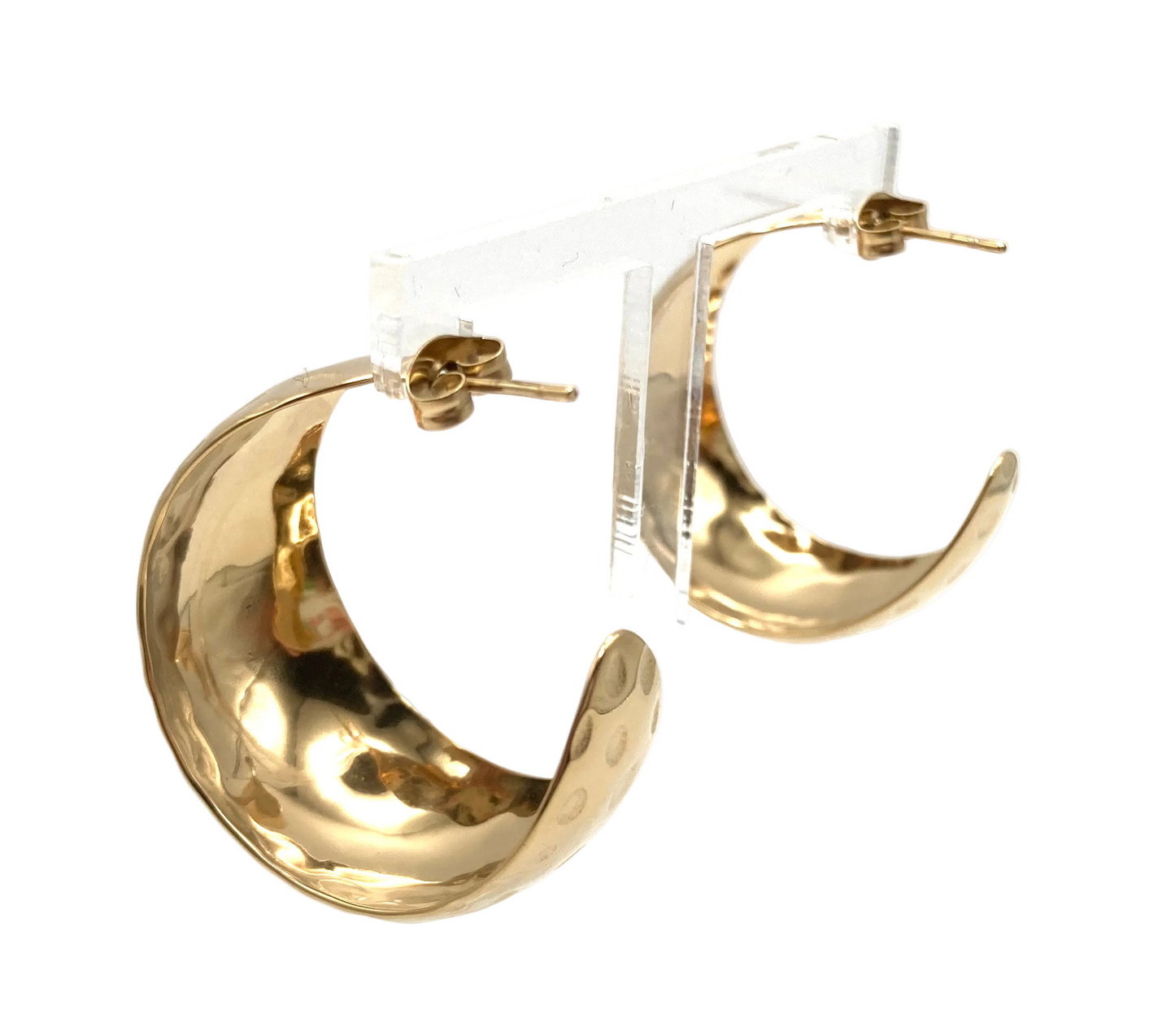 Orecchini a Cerchio Effetto Martellato