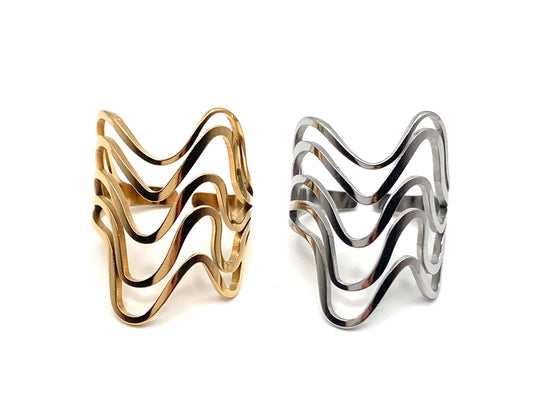 Anello a fascia con onde