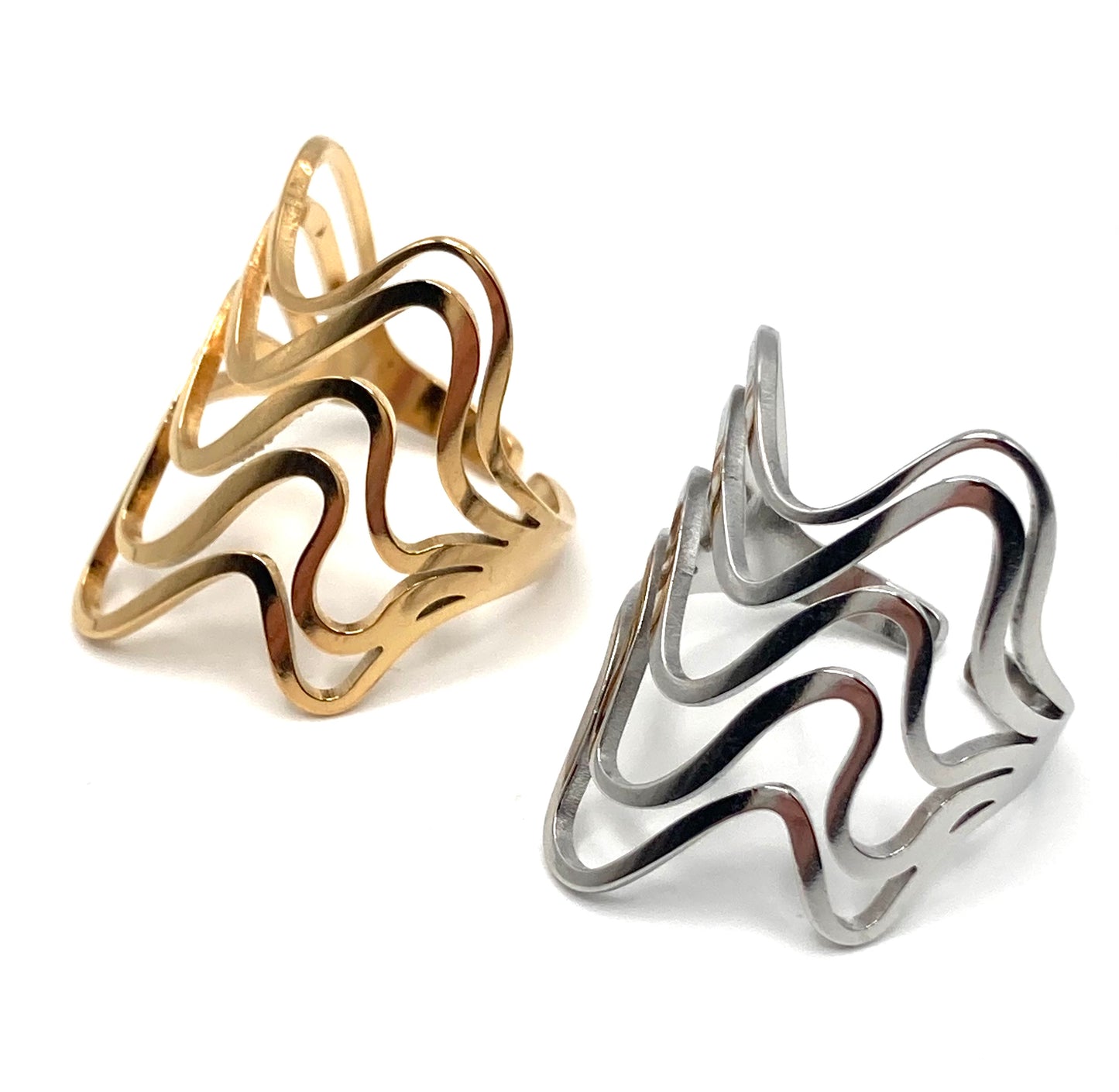 Anello a fascia con onde