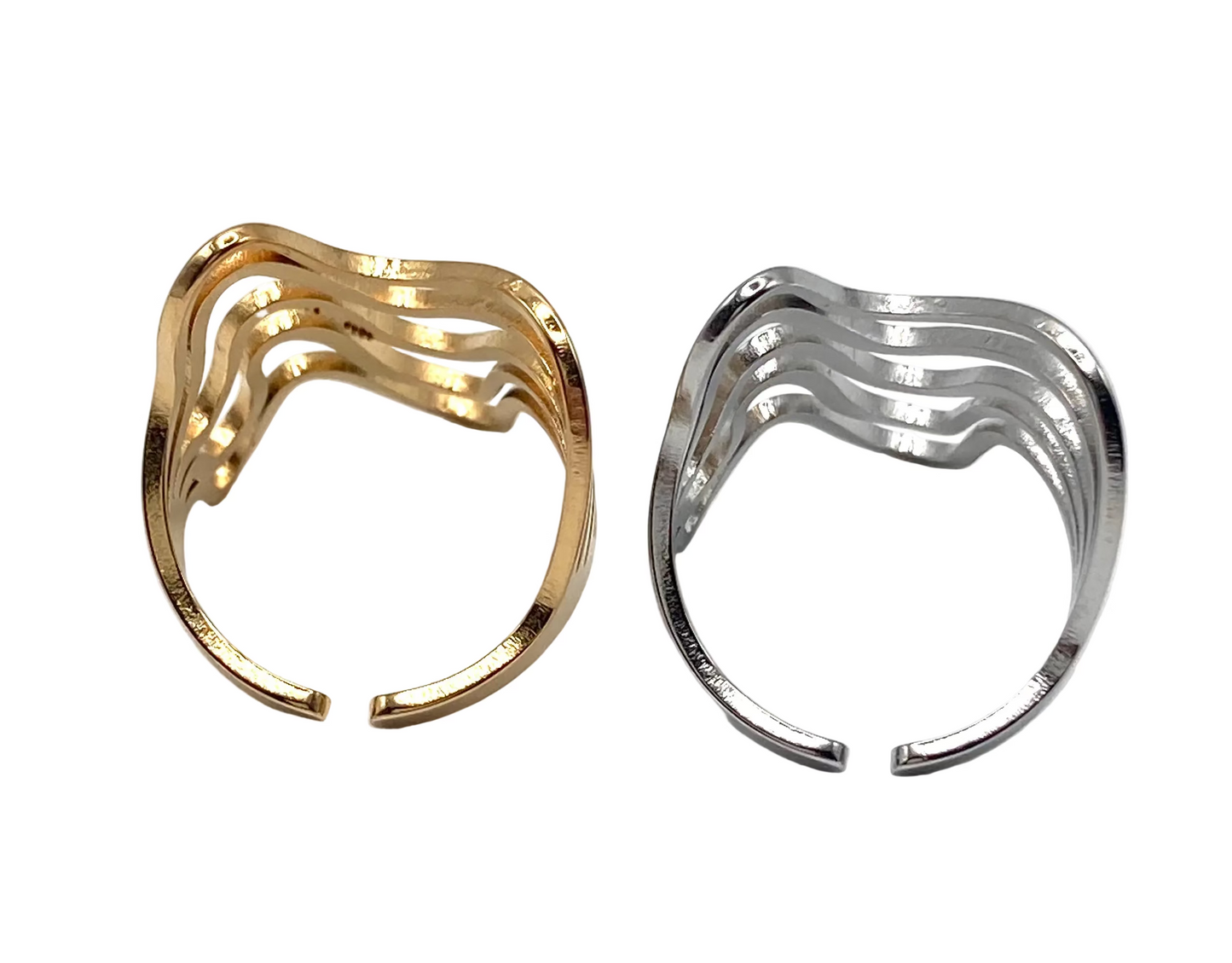 Anello a fascia con onde