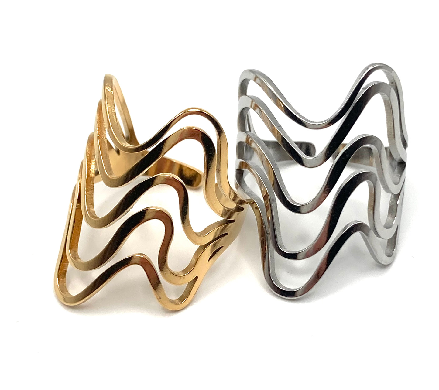 Anello a fascia con onde