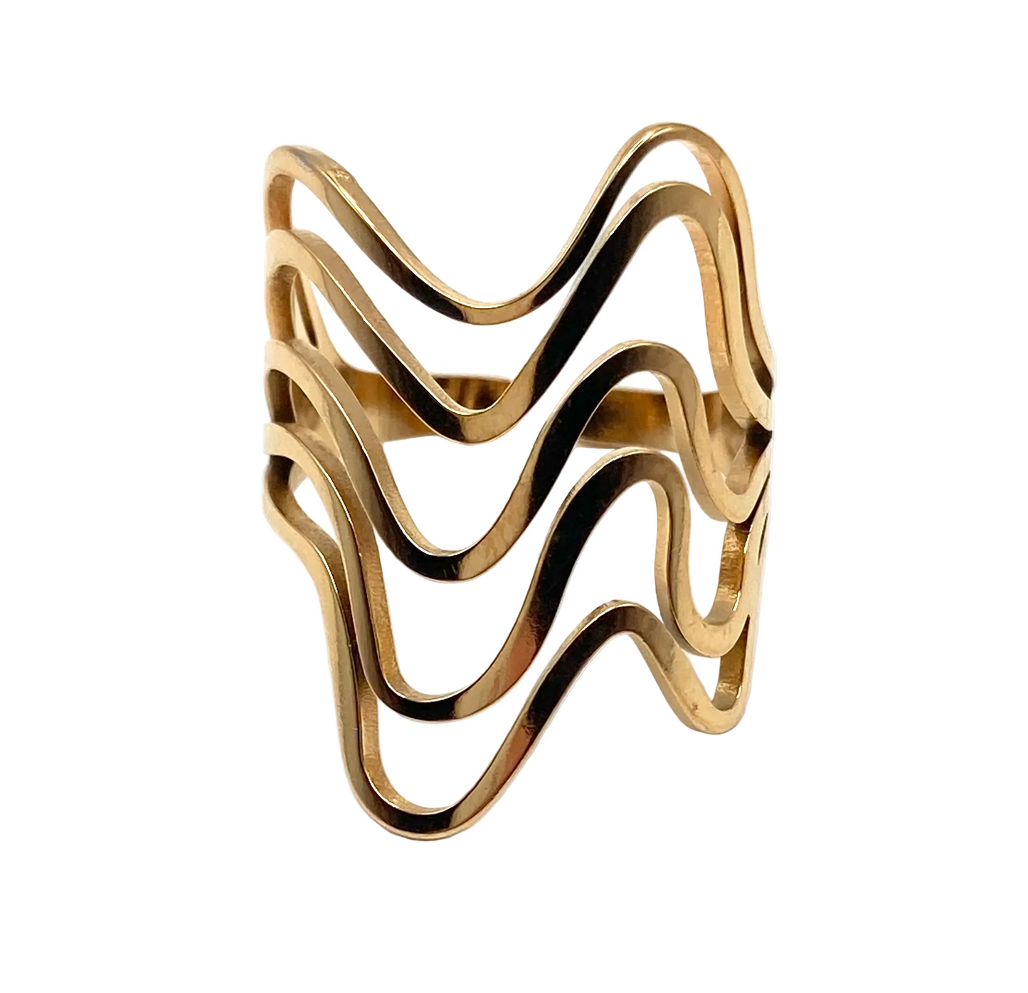 Anello a fascia con onde