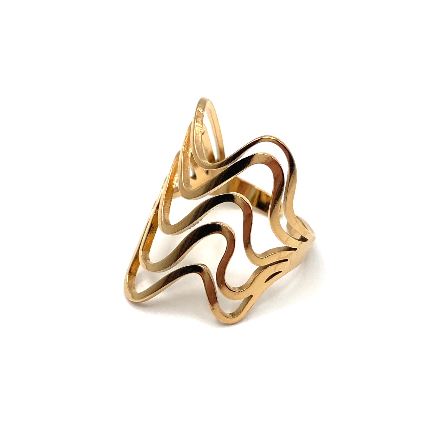 Anello a fascia con onde