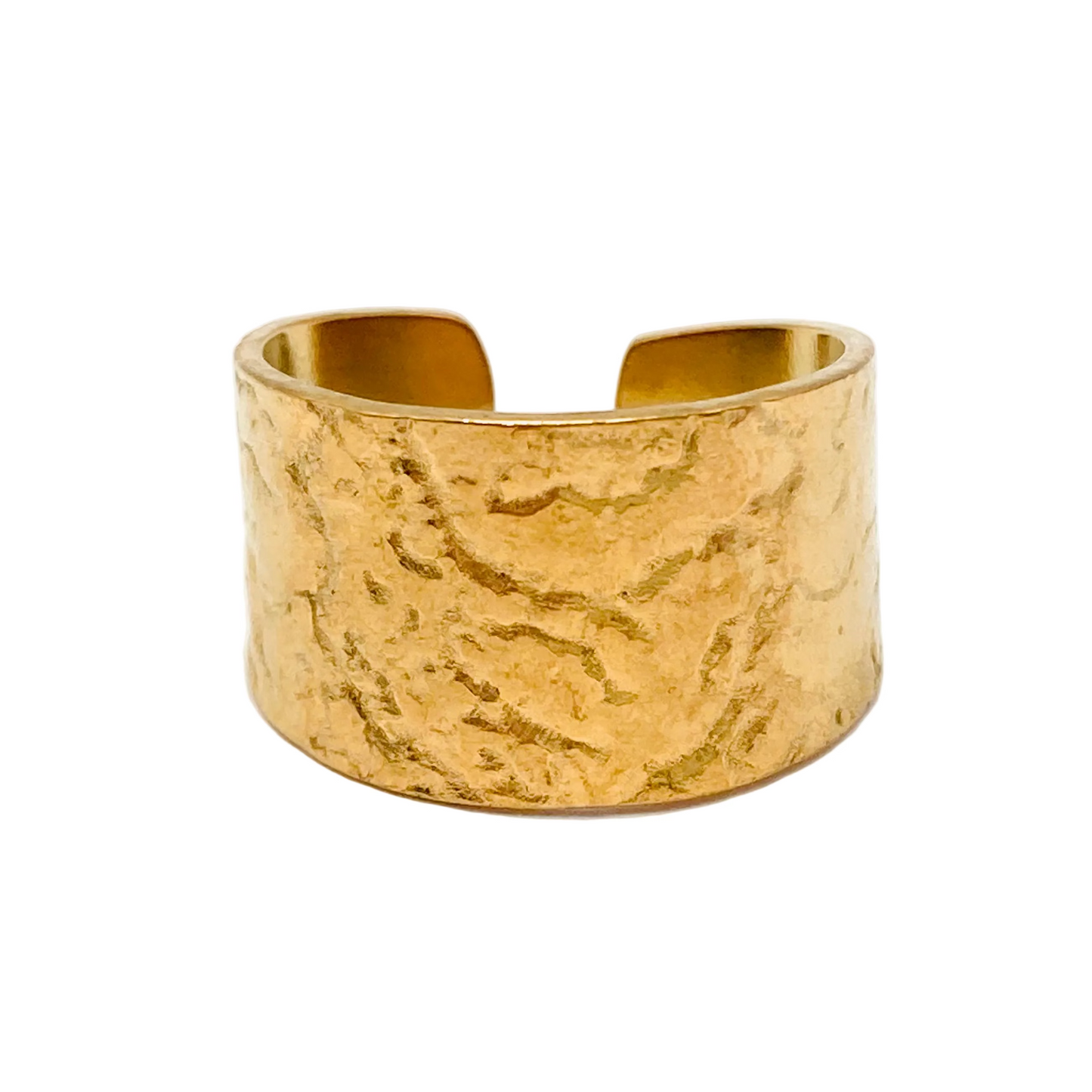 Anello a fascia texture grezza