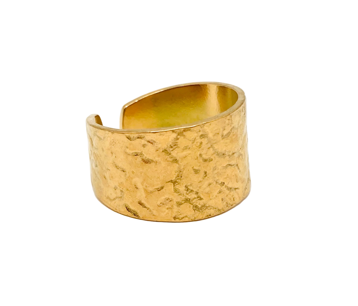 Anello a fascia texture grezza