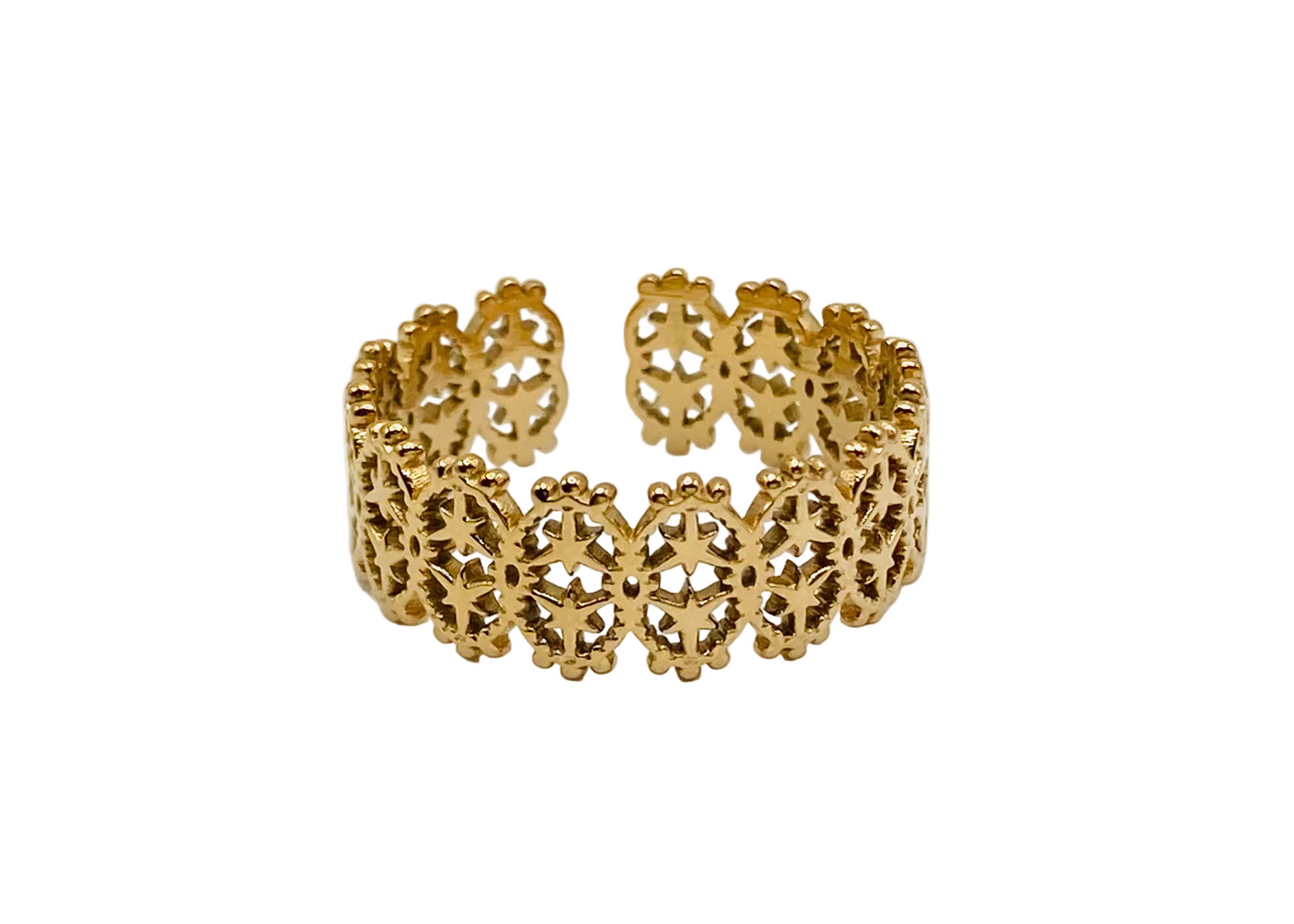 Anello a fascia traforato