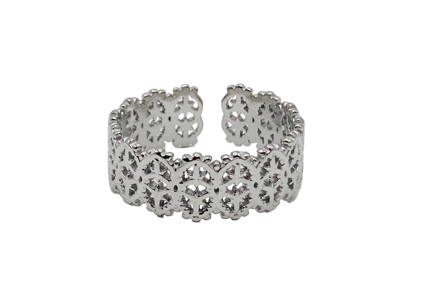 Anello a fascia traforato