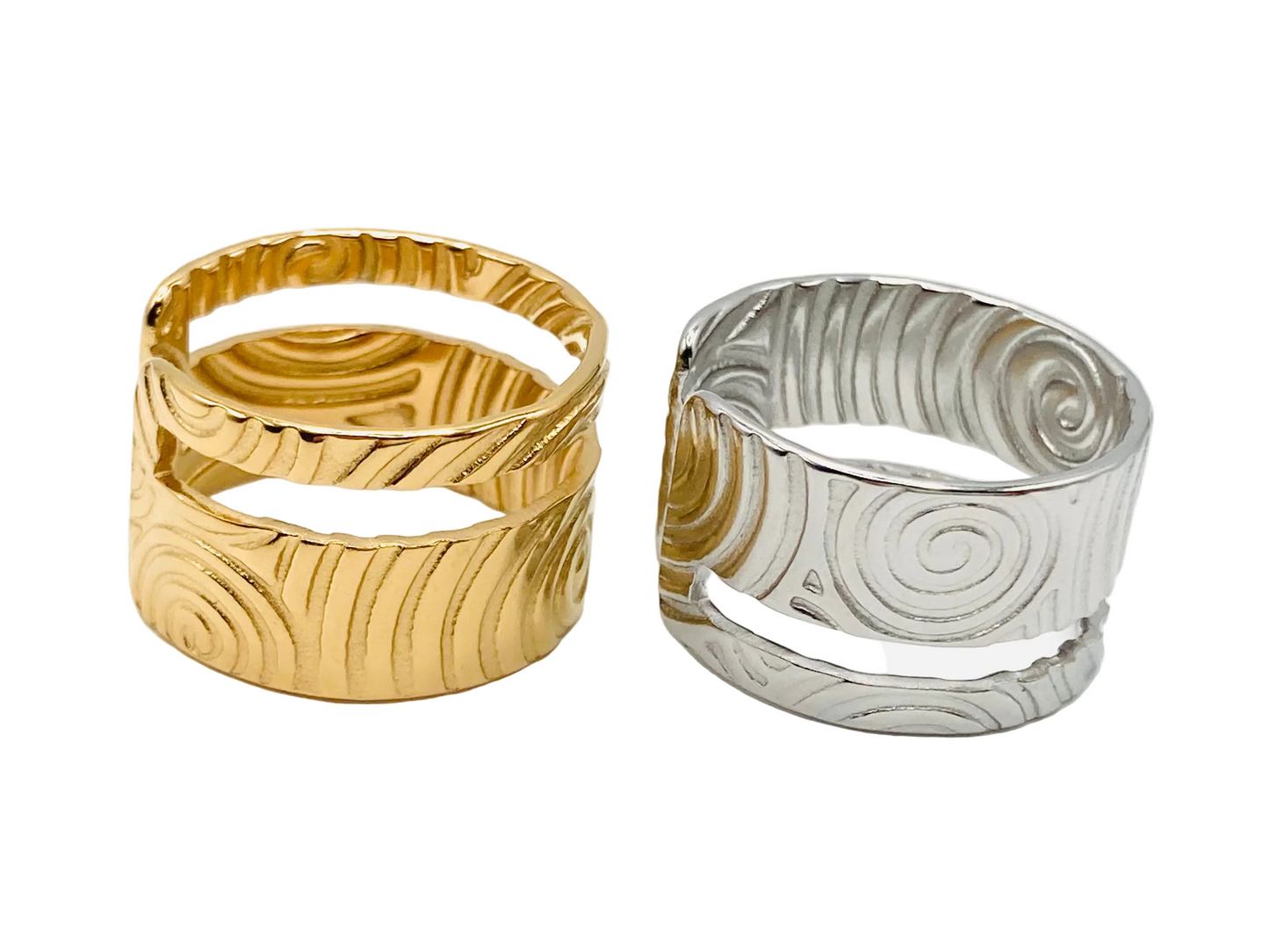 Anello a fascia con spirali