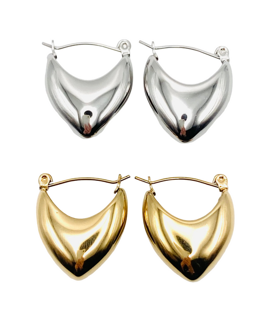 Orecchini Cuore Bombato