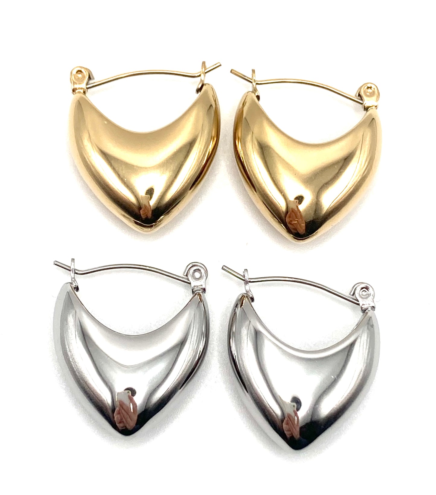 Orecchini Cuore Bombato