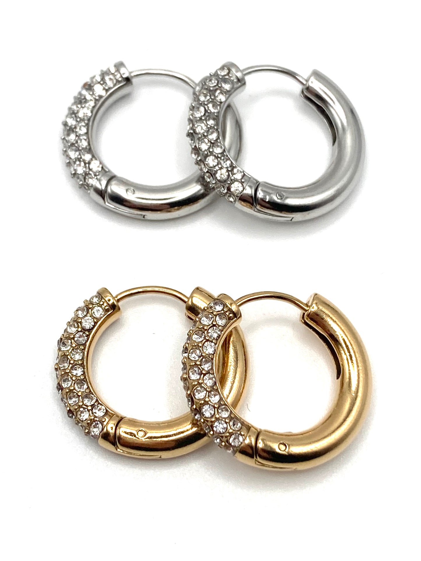 Orecchini a Cerchio con Strass