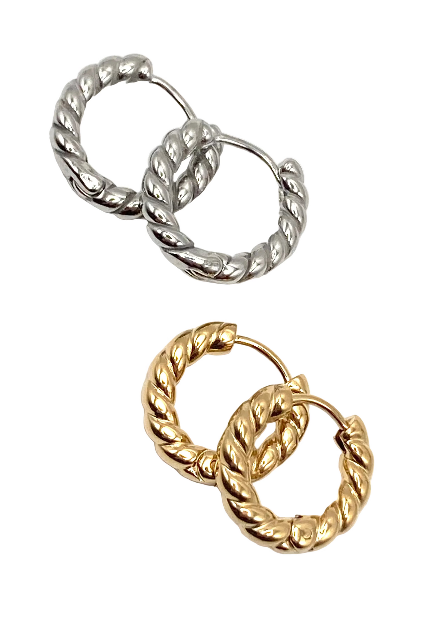 Orecchini a cerchio spirale