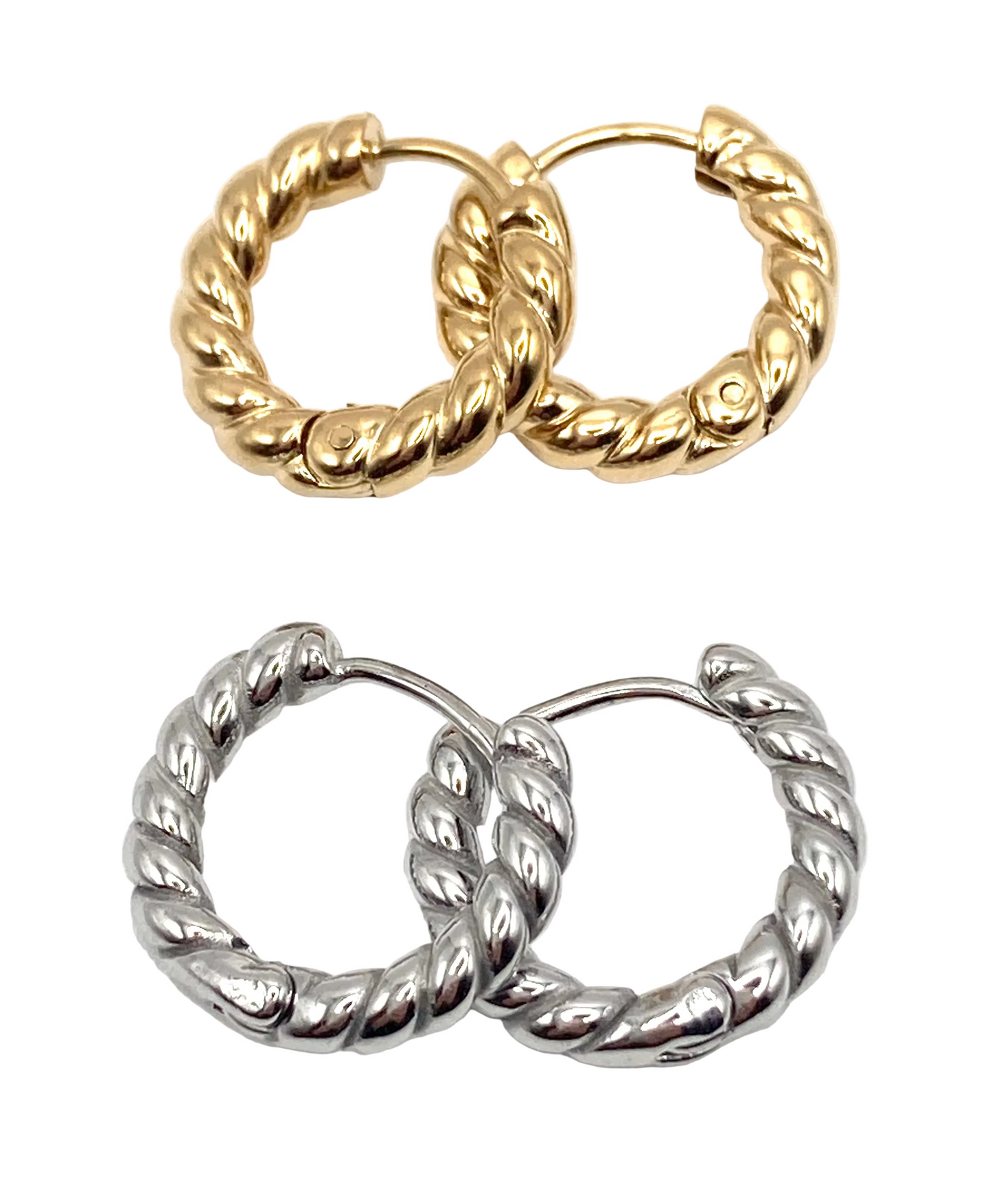 Orecchini a cerchio spirale