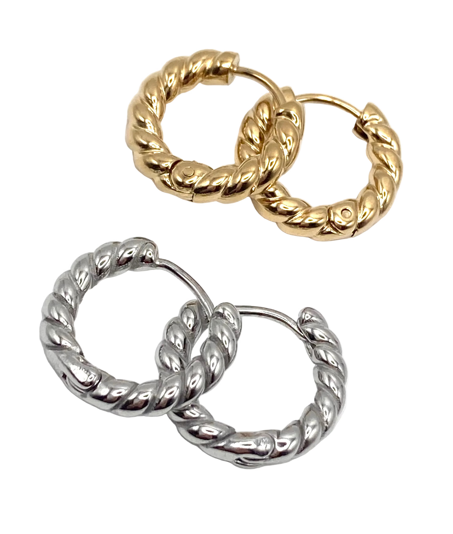 Orecchini a cerchio spirale