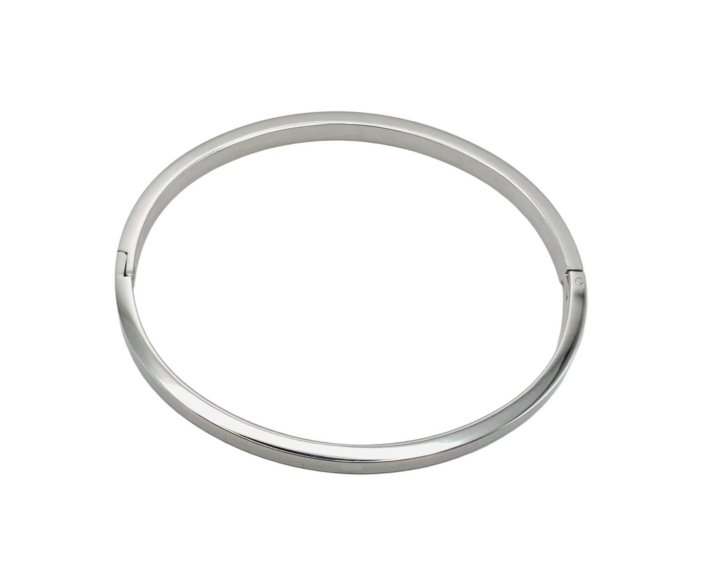 Bracciale rigido in acciaio con cuoricino