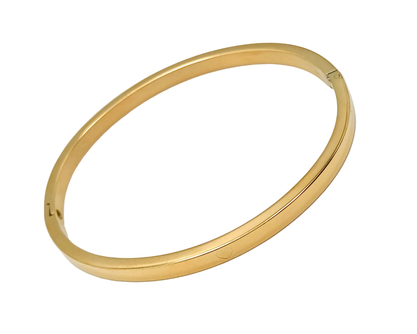 Bracciale rigido in acciaio con cuoricino