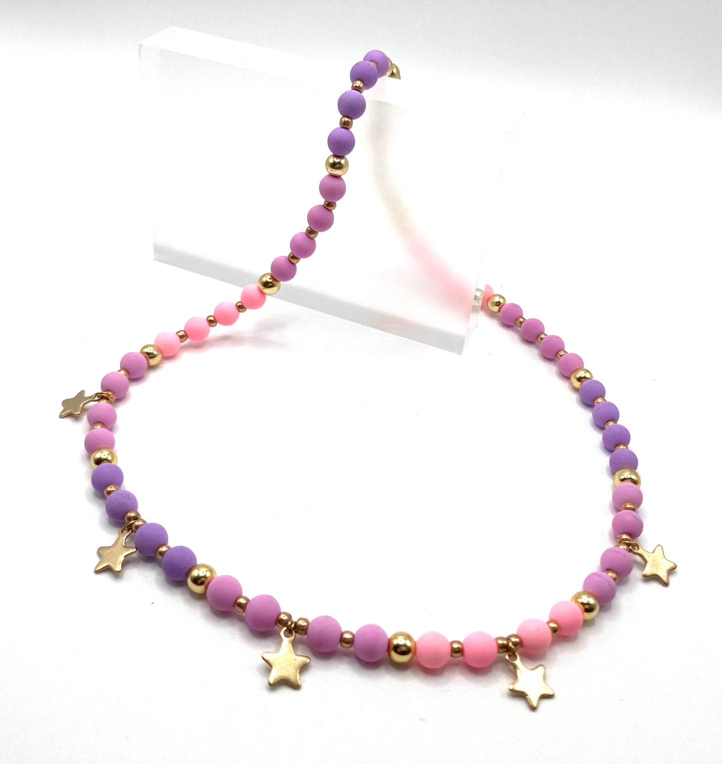 Collana Girocollo con Perline in Vetro Opache