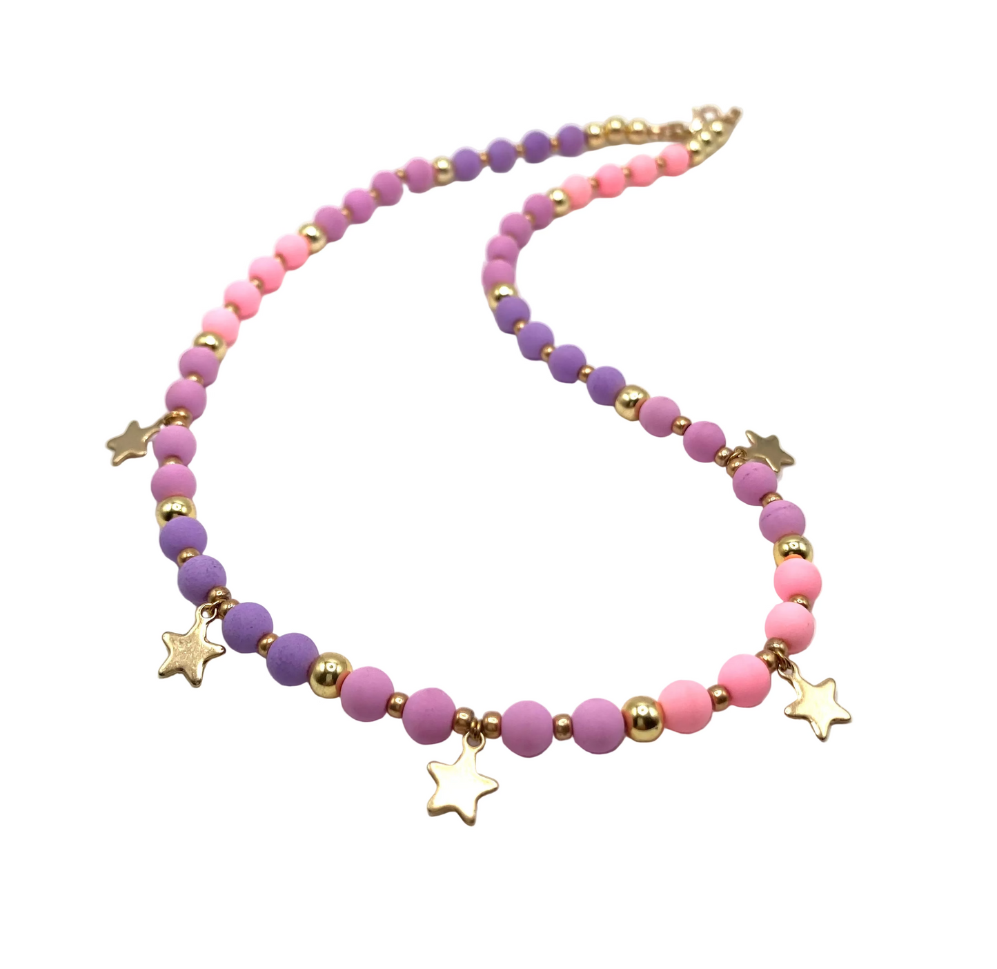 Collana Girocollo con Perline in Vetro Opache