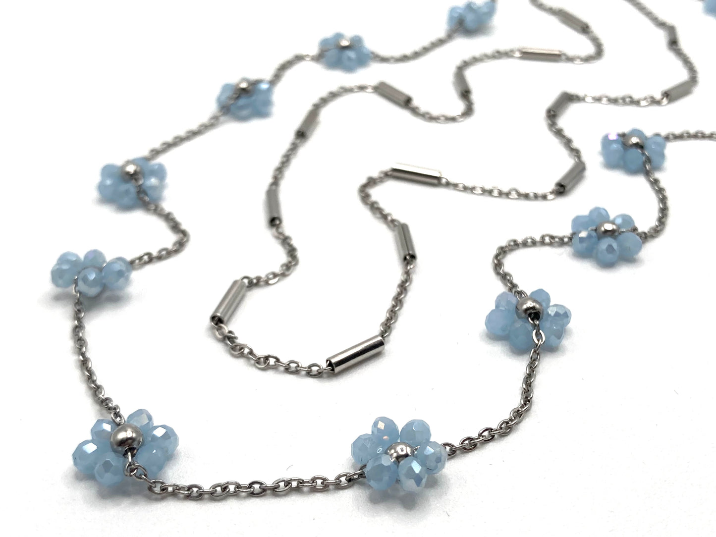 Collana con fiori in cristallo