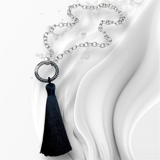 Rosary necklace with steel star